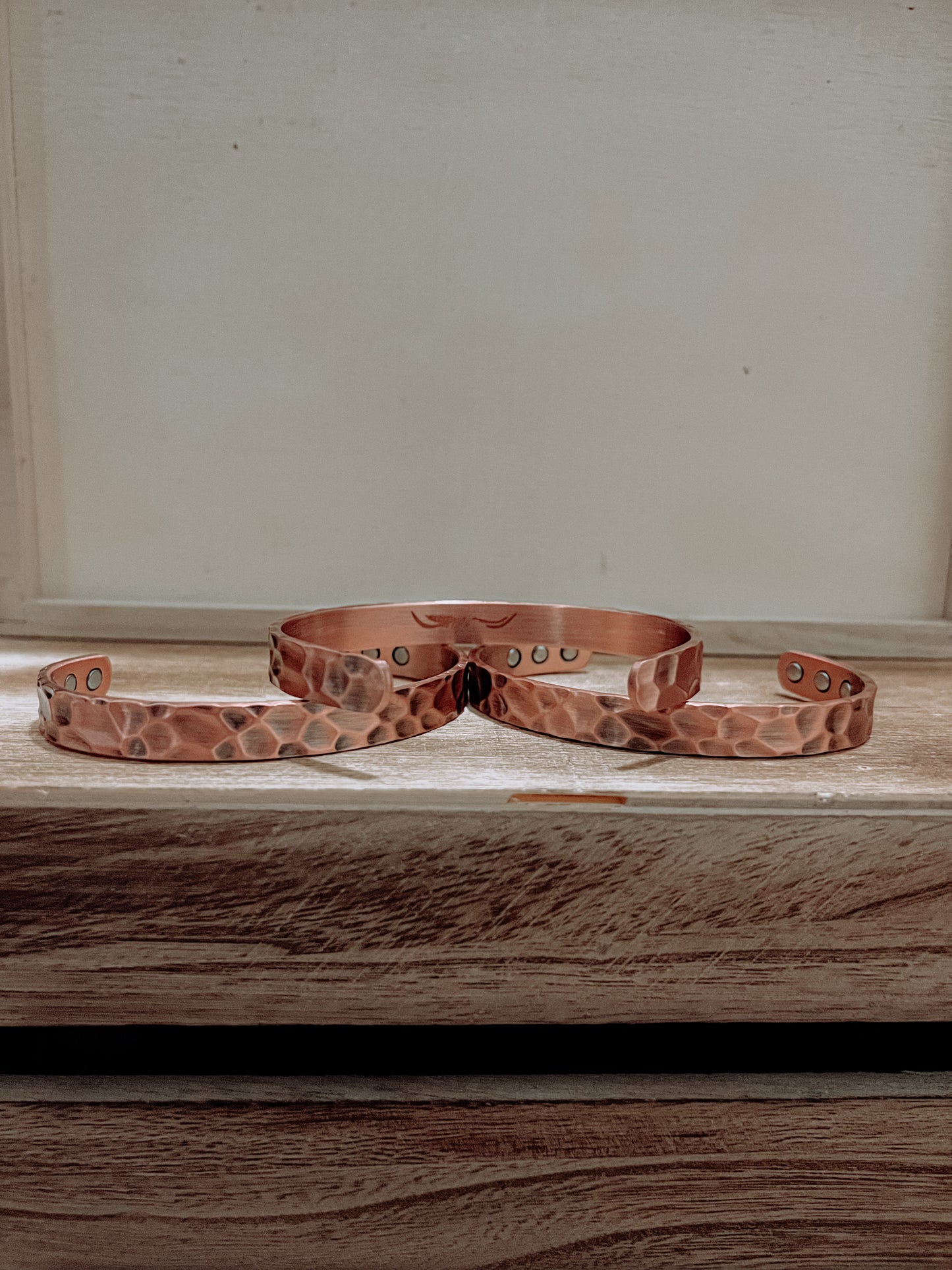 WH Hammered Copper Cuff